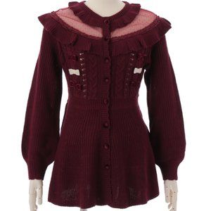 LIZ LISA Ribbon Peplum Cardigan